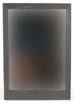 Art Deco Enturn pewter easel mirror with bevelled glass panel, 31.5cm x 22cm