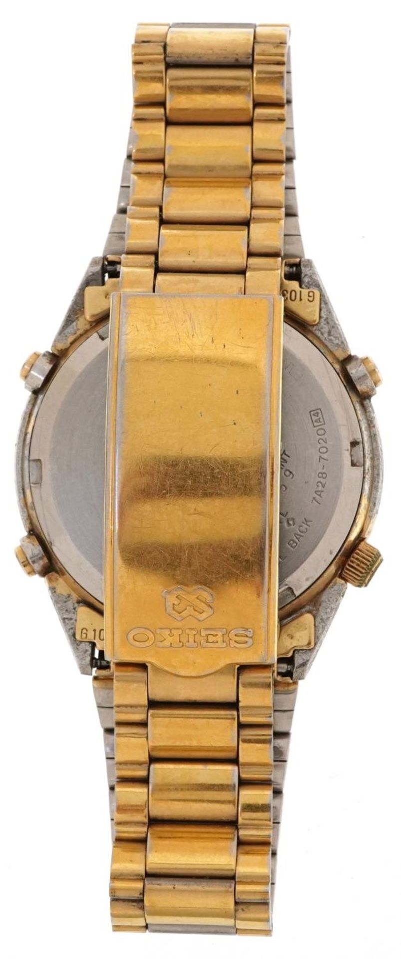 Seiko, gentlemen's Seiko 7A28-7020 chronograph quartz wristwatch, serial number 465959, 36mm in - Bild 3 aus 4