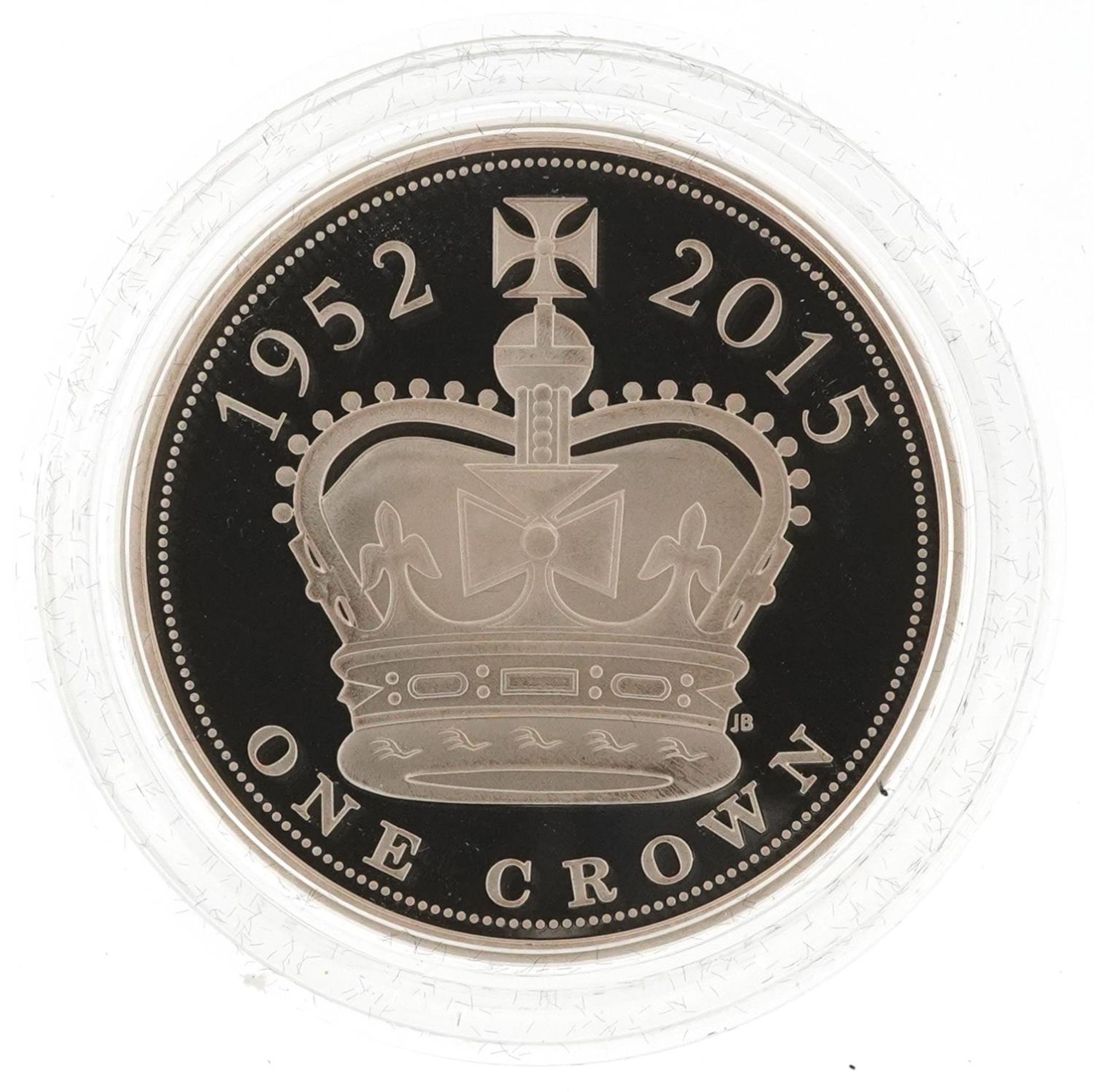 Elizabeth II 2015 United Kingdom five pound silver proof coin by The Royal Mint commemorating The - Bild 2 aus 4