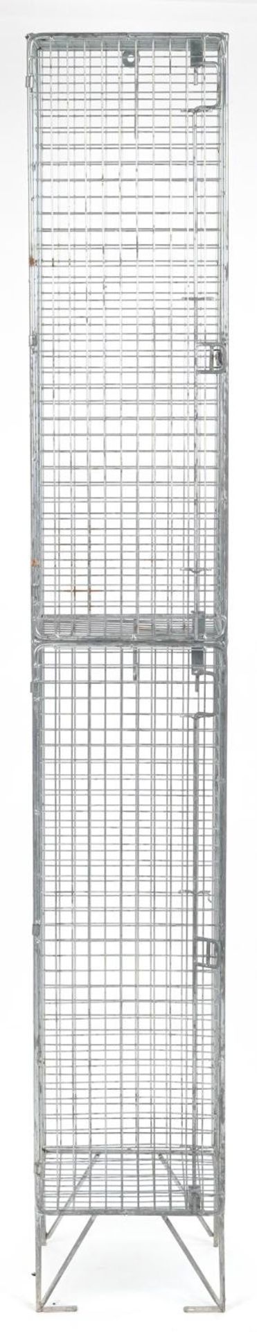 Industrial steel wire cage, 198cm H x 31cm W x 31cm D - Image 2 of 3