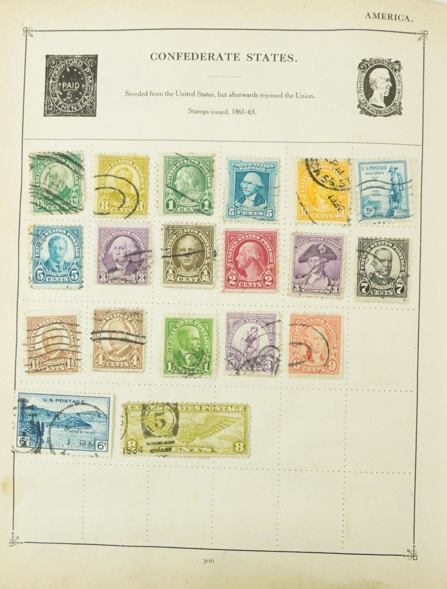 19th century and later British and world stamps arranged in an album including Penny Reds - Bild 8 aus 10