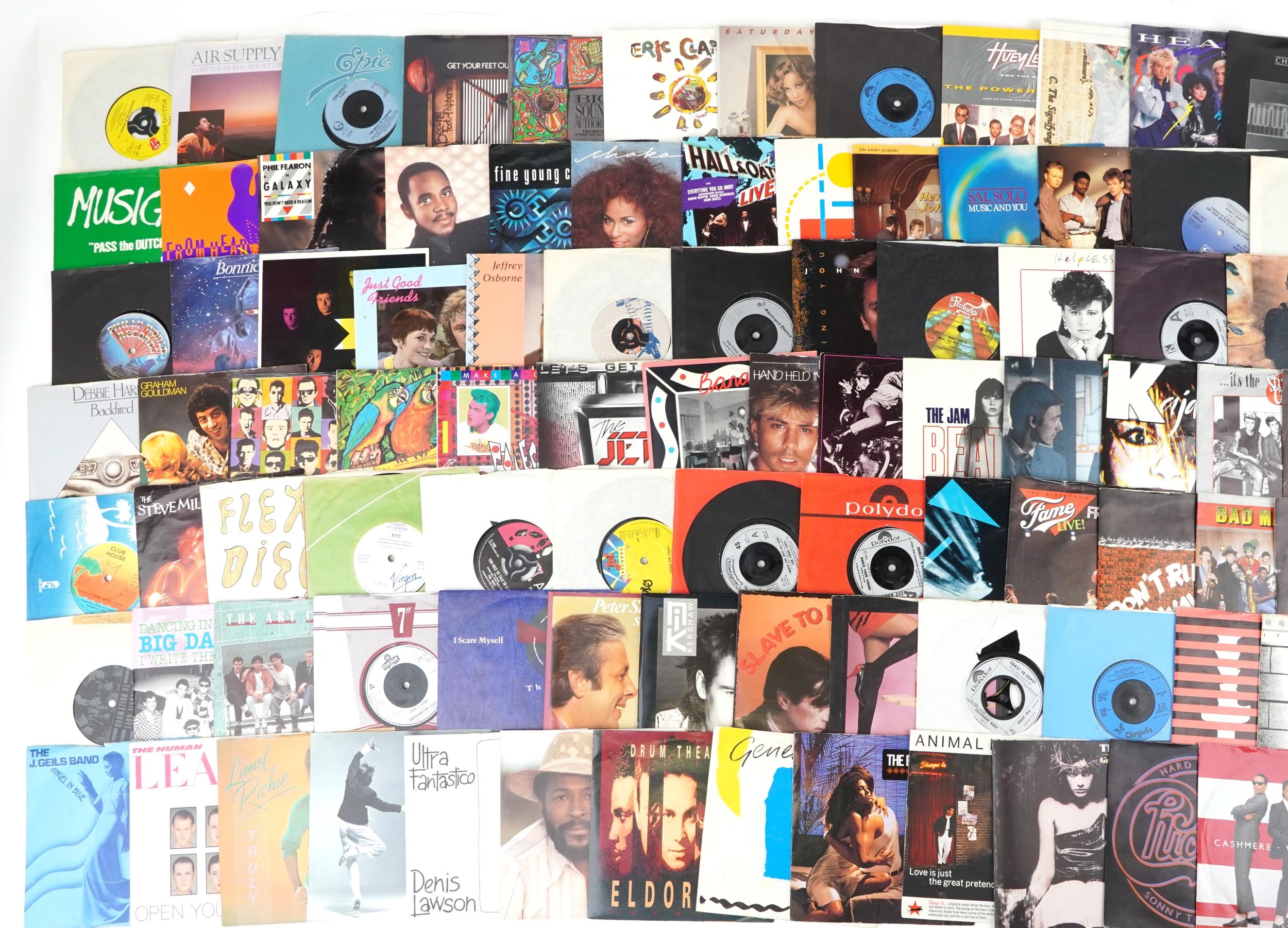 45rpm records arranged in three cases including Eric Clapton, Phil Collins, The Stranglers and - Image 2 of 5