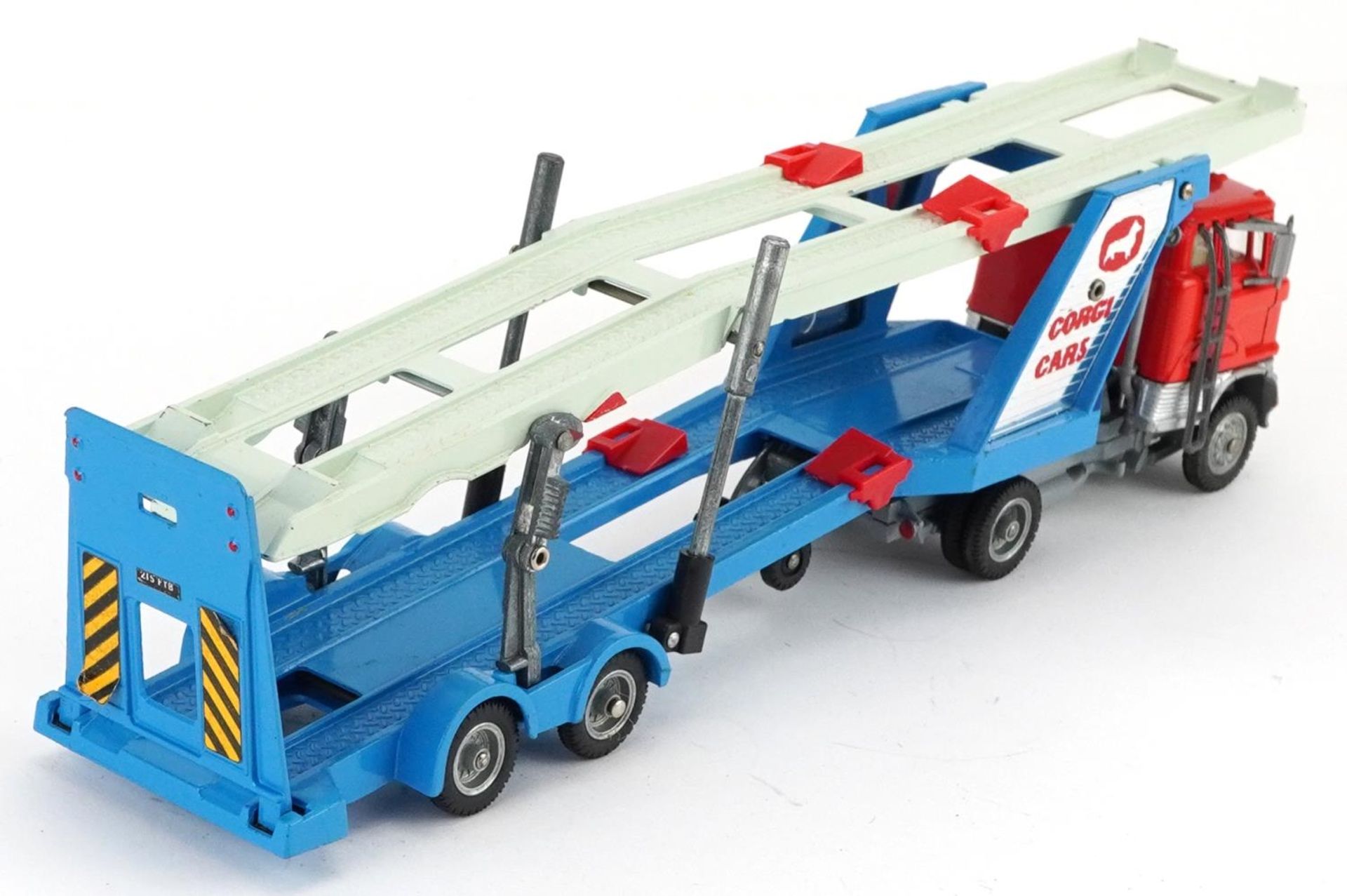 Vintage Corgi Major diecast car transporter with Ford Tilt Cab H Series Tractor and box numbered - Image 3 of 5