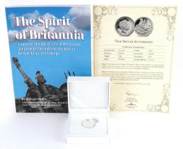 Elizabeth II 2019 Gibraltar silver proof sovereign with fitted box and certificate together with a