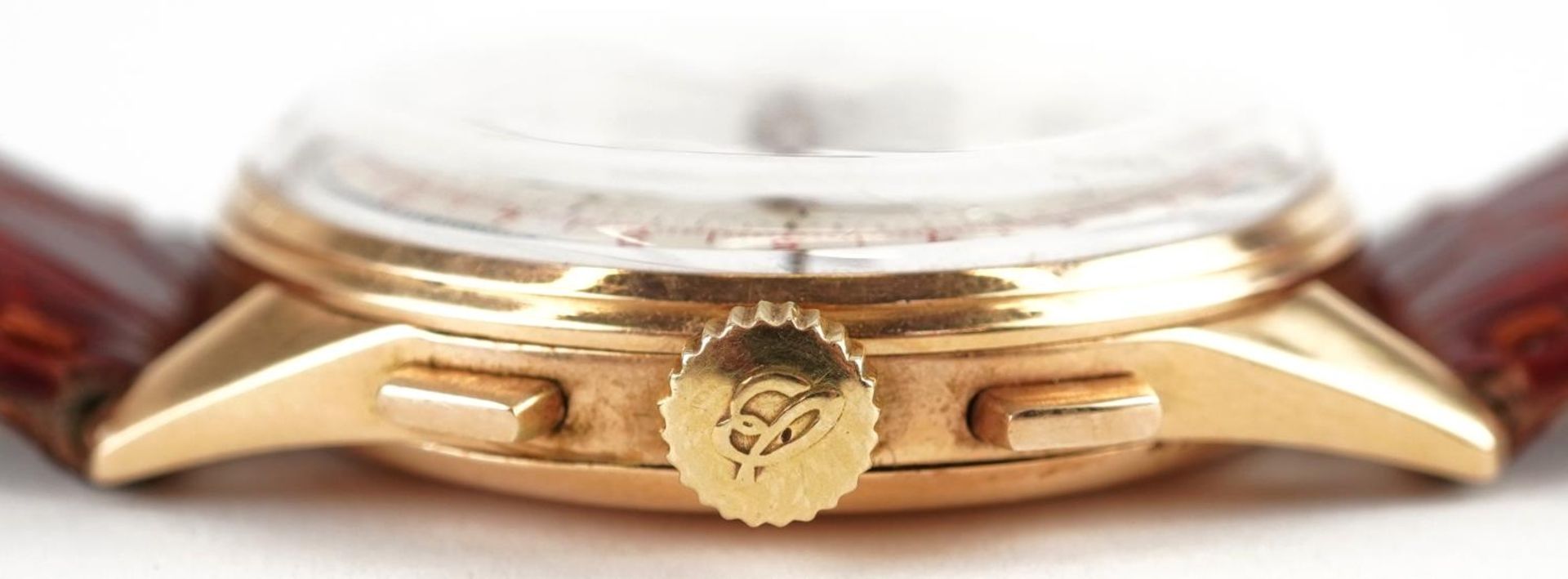 Breitling, gentlemen's 18ct gold Breitling Premier chronograph wristwatch having white dials with - Bild 6 aus 6