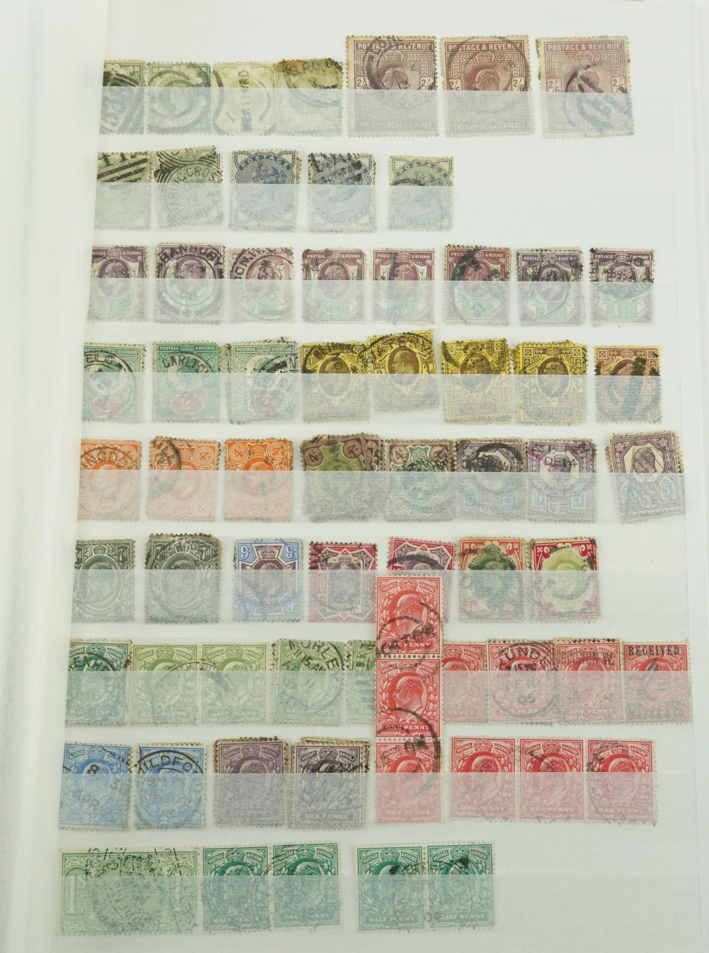 Victorian and later British stamps and postal history arranged in a stock book including Penny Reds, - Image 7 of 17