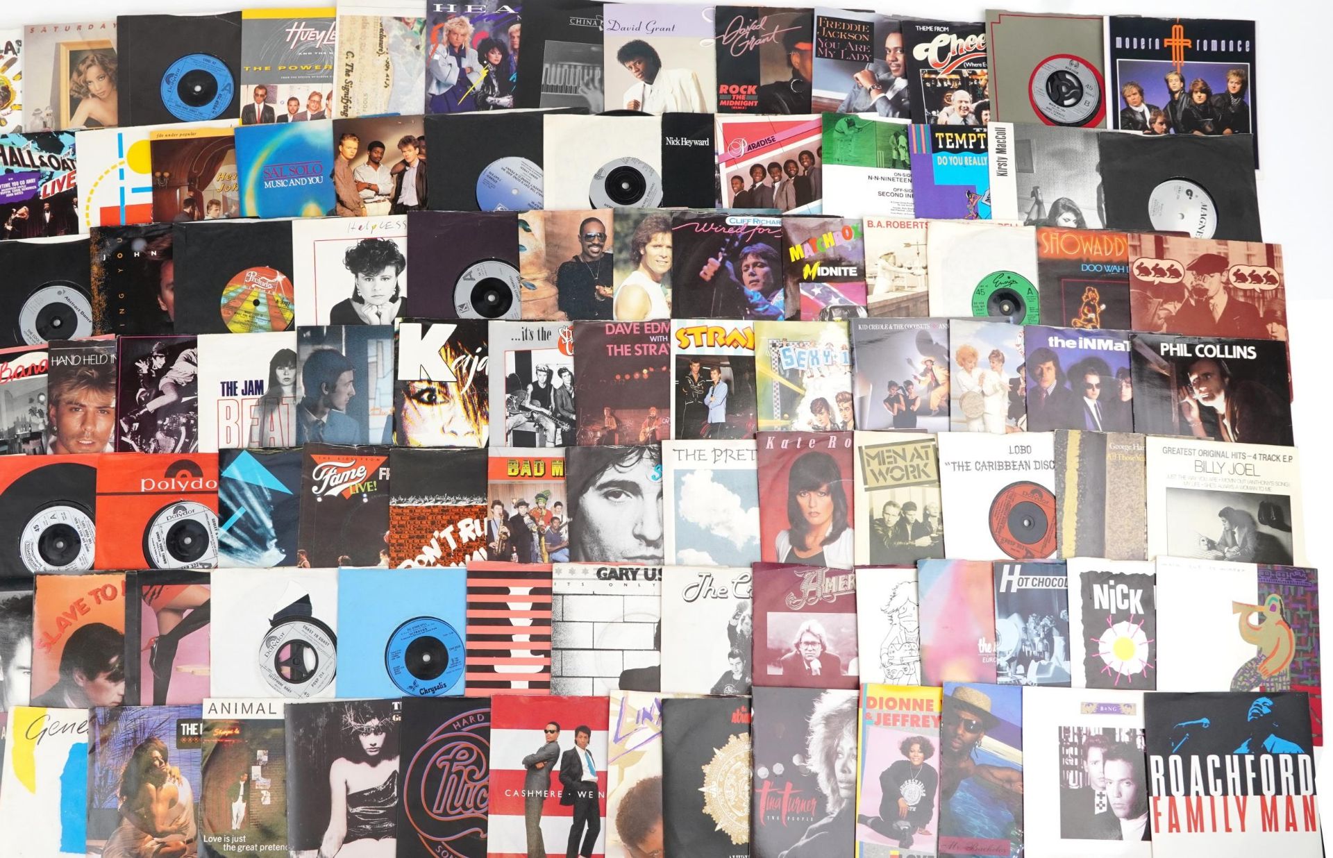 45rpm records arranged in three cases including Eric Clapton, Phil Collins, The Stranglers and - Bild 3 aus 5