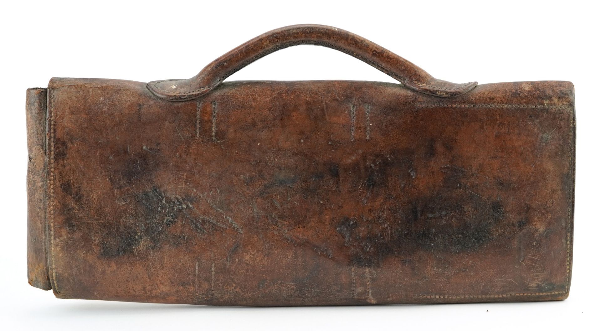 Victorian leather farrier's bag, 40cm wide - Image 3 of 3