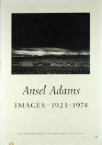 Ansel Adams Images 1923-1974 gallery poster, New York Graphics Society, framed and glazed, 90cm x