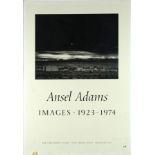 Ansel Adams Images 1923-1974 gallery poster, New York Graphics Society, framed and glazed, 90cm x