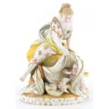 Vion et Baury, 19th century Paris porcelain figure group of a scantily dressed female and Putti