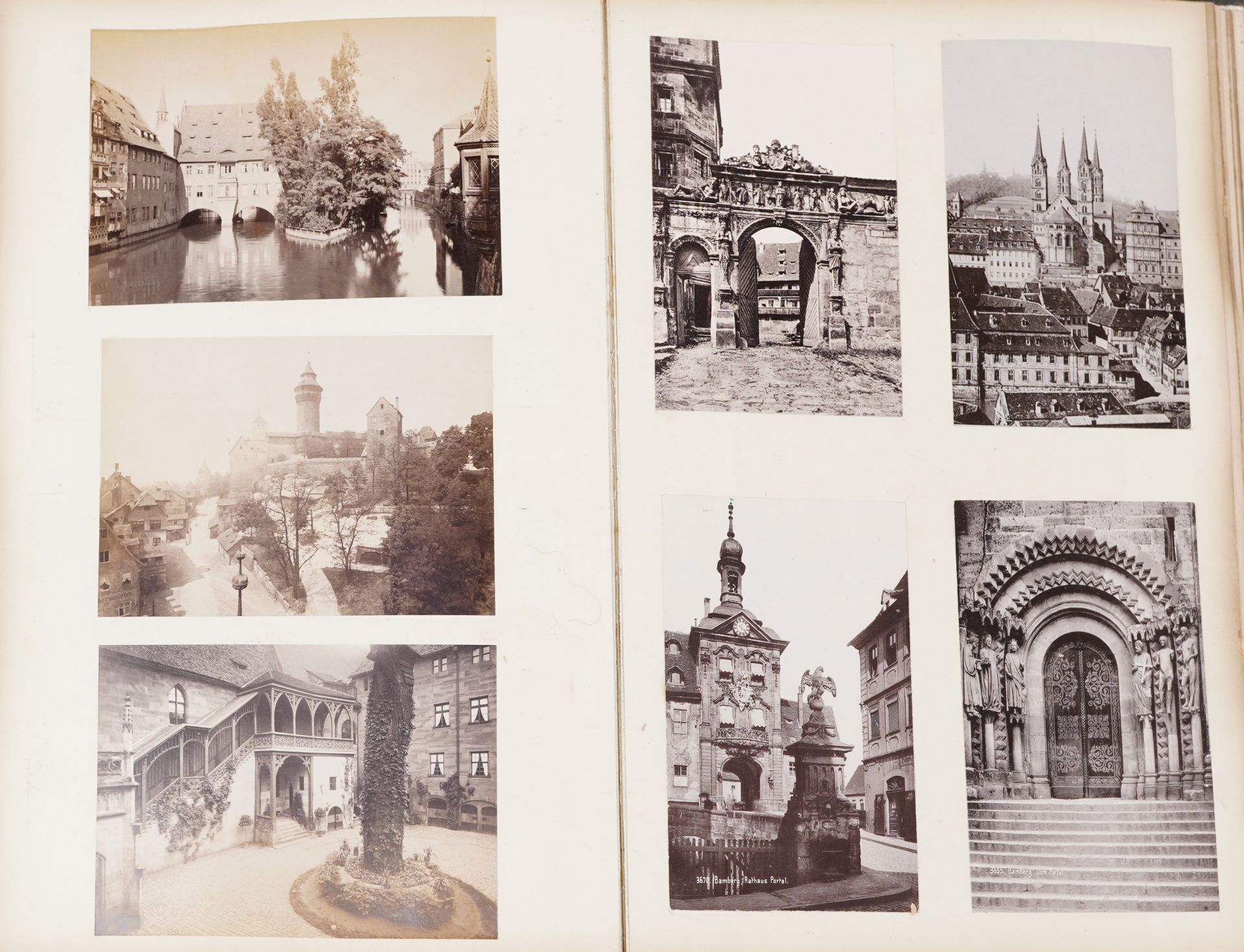 19th century European photographs arranged in an album including Salzburg, Cologne and Biarritz - Image 9 of 10