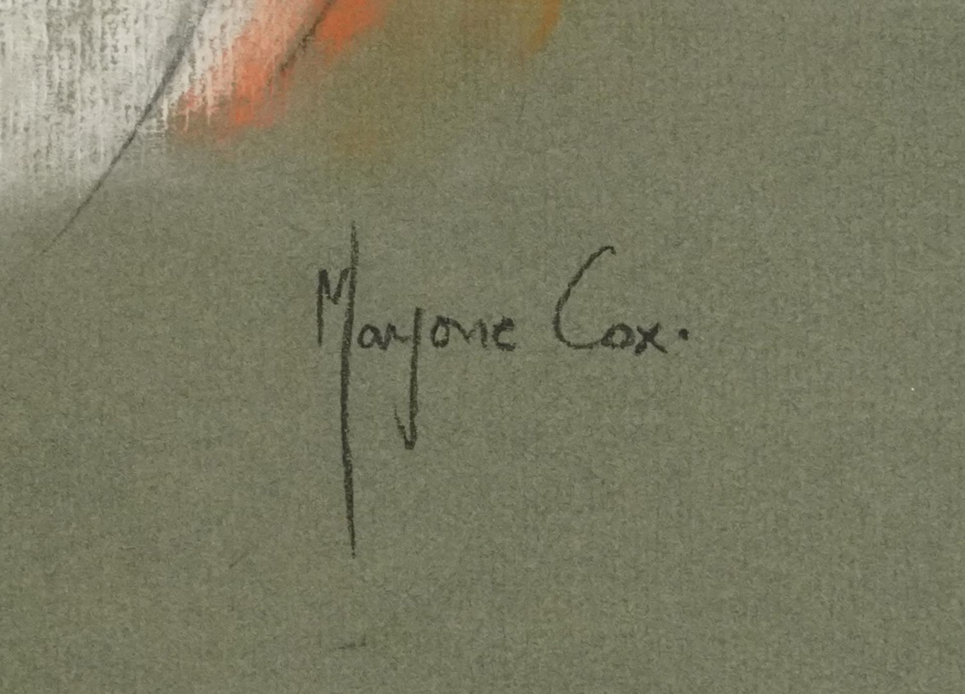 Marjorie Cox 1973 - Portrait of a dog entitled Max, signed pastel, mounted, framed and glazed, - Bild 4 aus 5