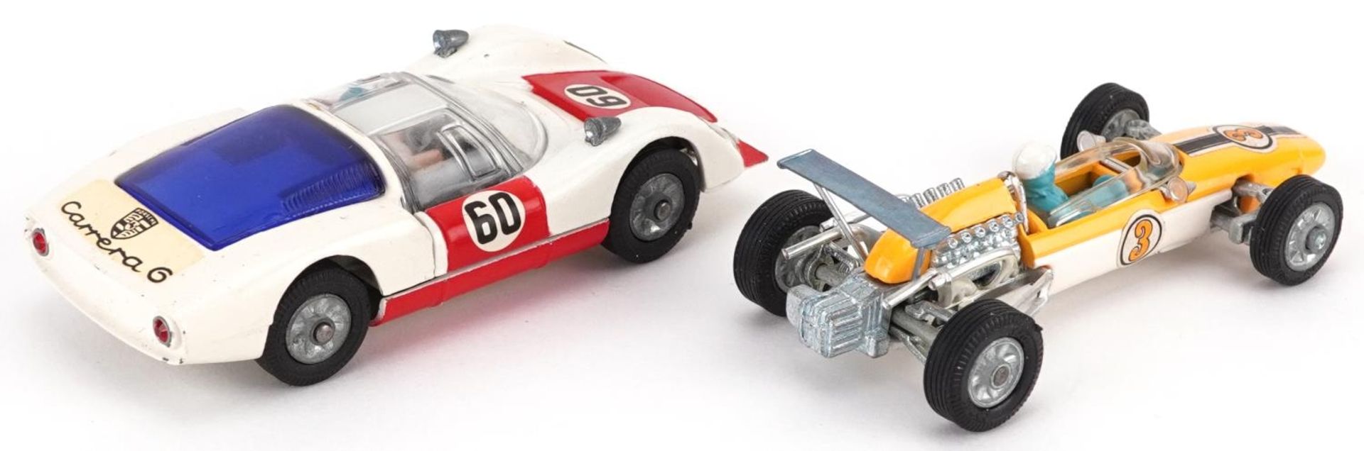 Two vintage Corgi Toys diecast racing vehicles with boxes comprising Porsche Carrera 6 330 and - Bild 3 aus 5
