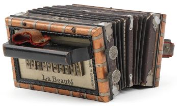 Vintage La Beauté accordion, 16.5cm wide