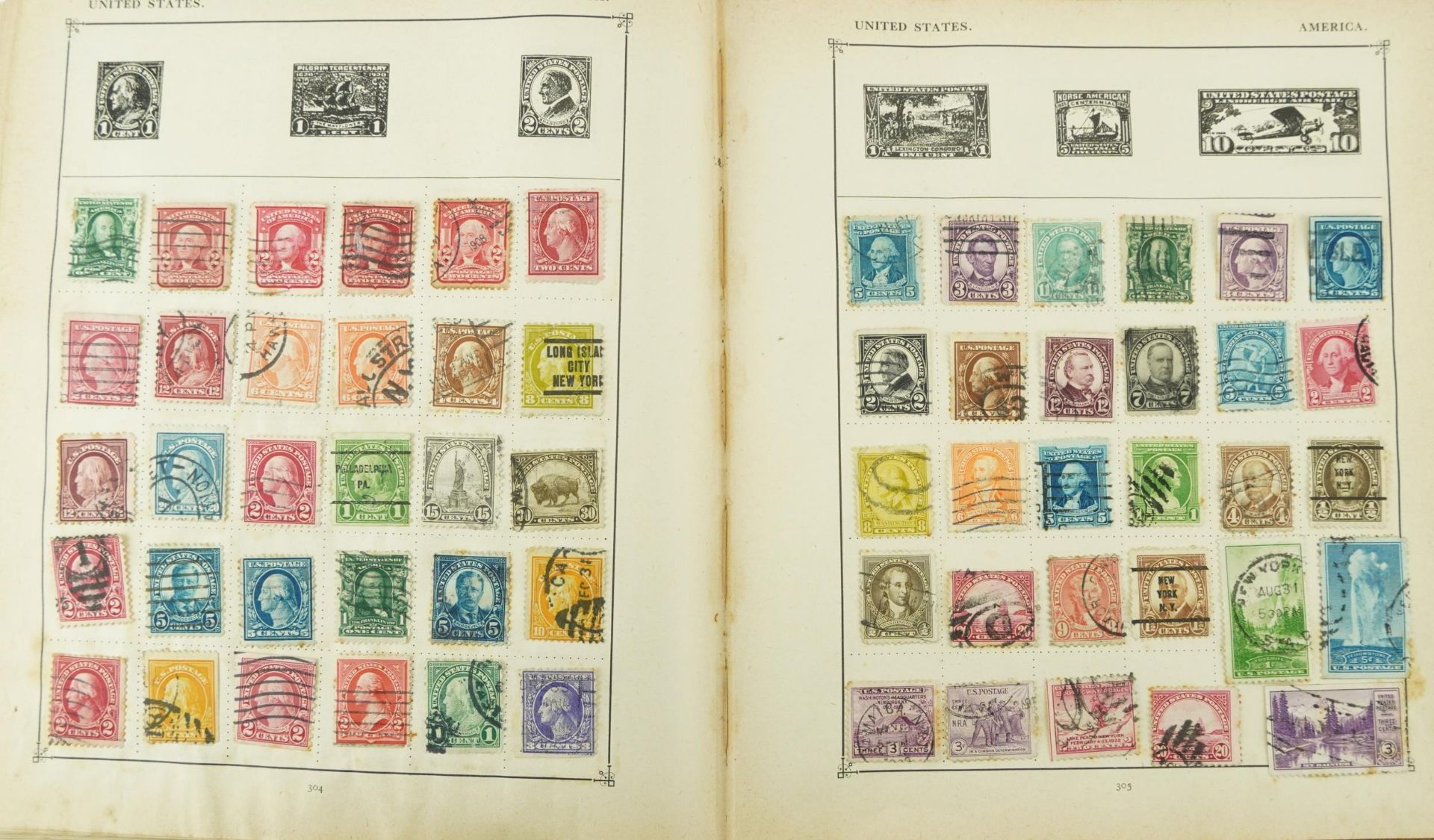 19th century and later British and world stamps arranged in an album including Penny Reds - Bild 7 aus 10