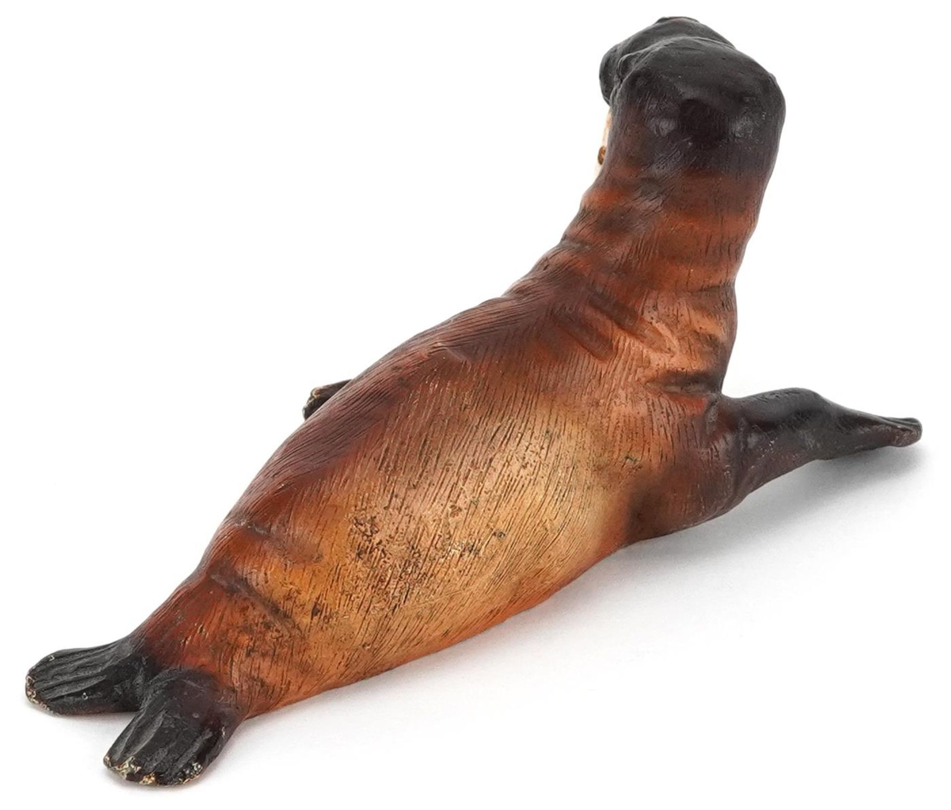 Austrian cold painted bronze walrus, 14cm in length - Image 2 of 4