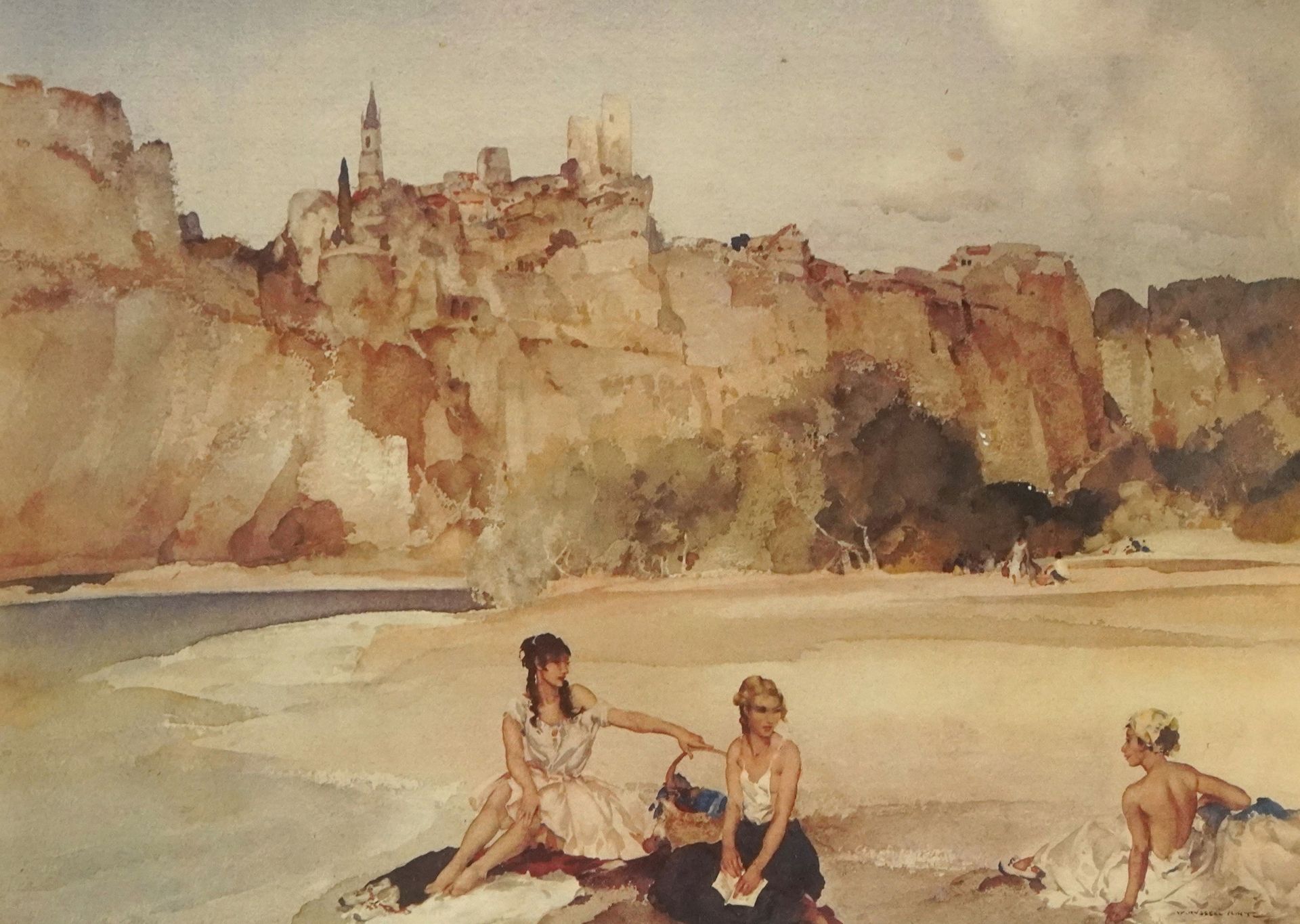 William Russell Flint - A Scrap of Newspaper and The First to Rise, pair of prints in colour, - Bild 7 aus 11