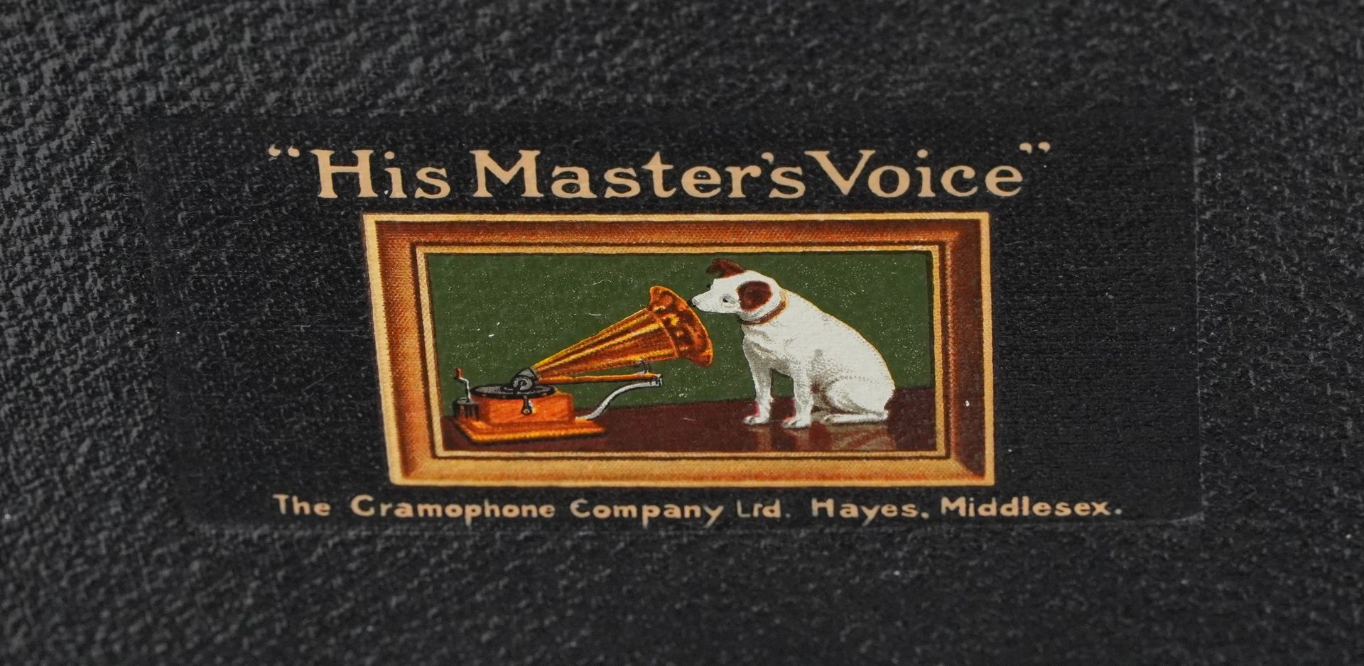 Vintage His Master's Voice portable gramophone, model 102 - Bild 3 aus 6