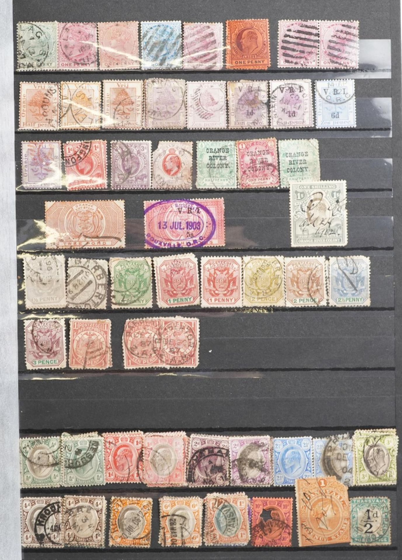 Collection of 19th century and later stamps arranged seven stock books and albums including - Image 19 of 21