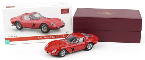 CMC 1:18 scale diecast model Ferrari 250 GTO in red with box and slip cover