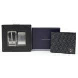 Gentlemen's Tommy Hilfiger monogrammed wallet and Hugo Boss belt with boxes, both as new