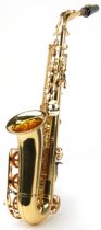 Yamaha YAS-275 alto saxophone, with fitted travel case, serial number 154697, 64cm in length