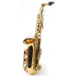 Yamaha YAS-275 alto saxophone, with fitted travel case, serial number 154697, 64cm in length