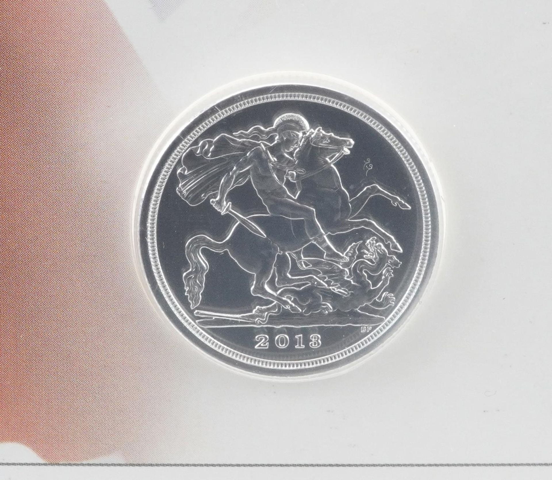Three Elizabeth II 2013 George and the Dragon twenty pound fine silver coins by The Royal Mint - Bild 2 aus 4