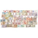 Large collection of world banknotes