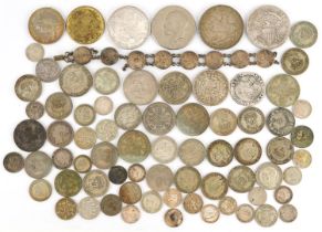 Collection of antique and later British and world coinage including pre 1947 examples, 440g