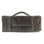 Victorian leather farrier's bag, 40cm wide