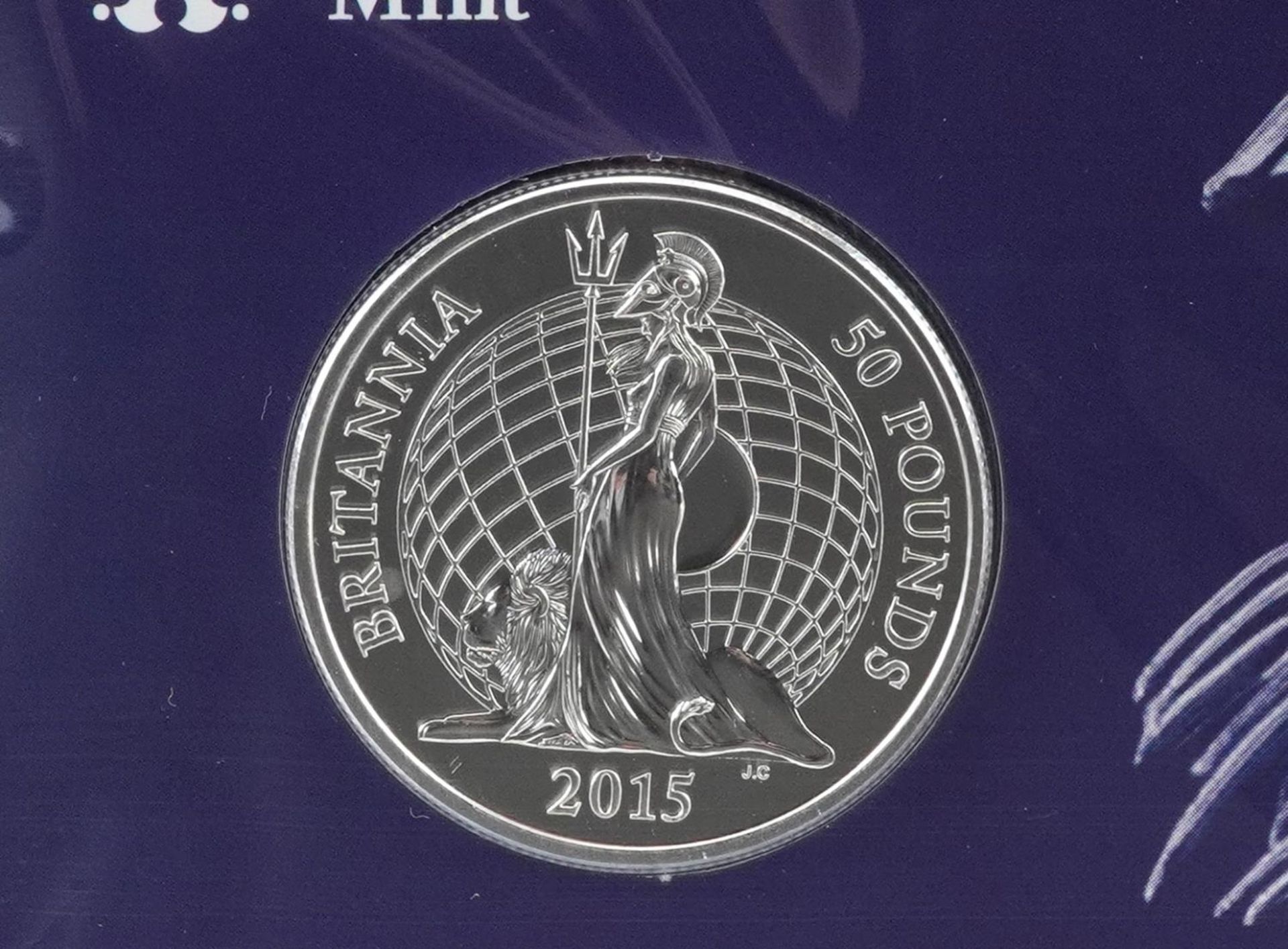 Two Elizabeth II 2015 Britannia fifty pound fine silver coins by The Royal Mint - Bild 2 aus 3