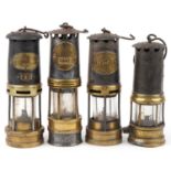 Four early 19th/early 20th century miner's lamps including two by Thomas & Williams, one impressed