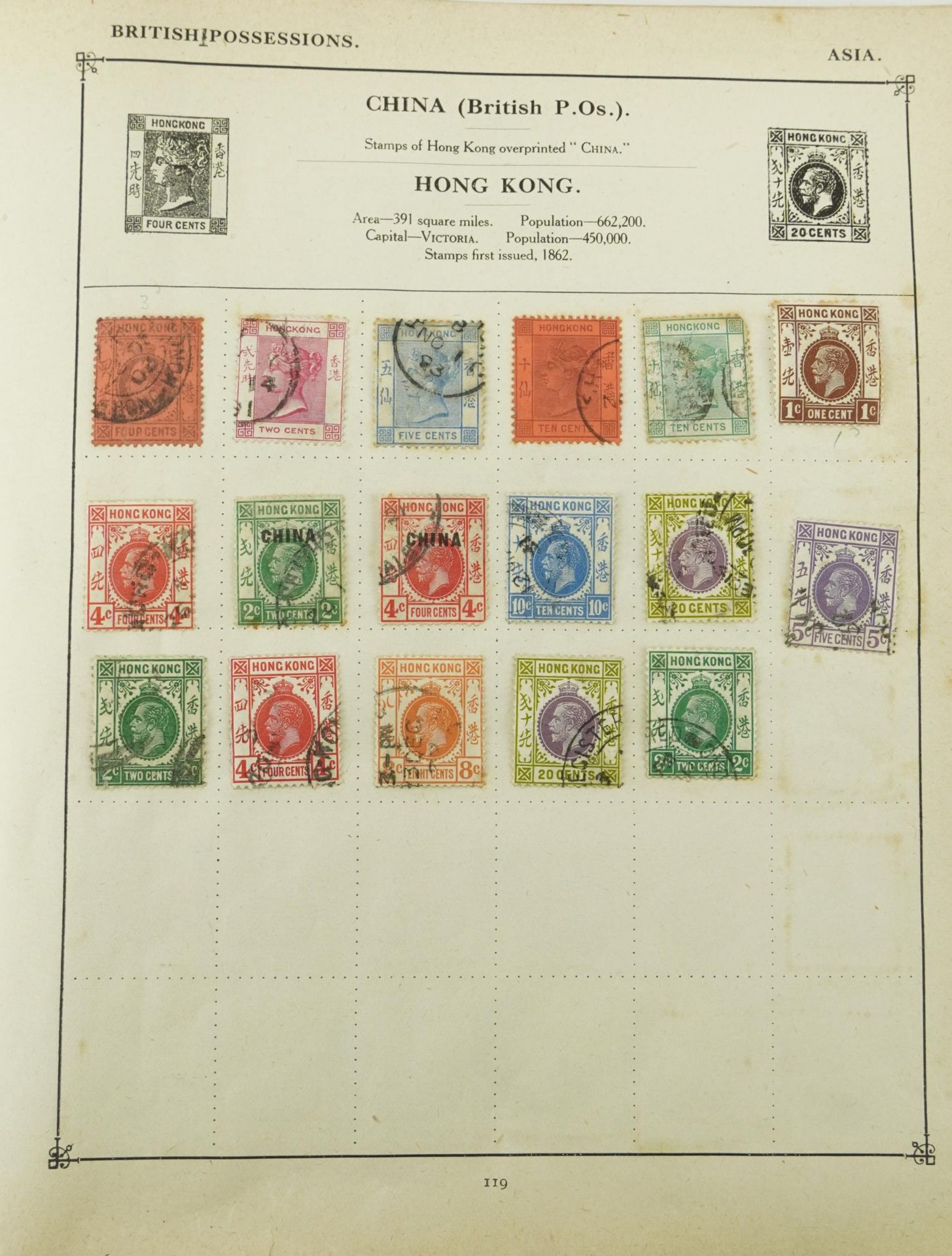 19th century and later British and world stamps arranged in an album including Penny Reds - Bild 2 aus 10