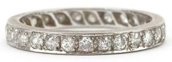 18ct white gold diamond eternity ring, each diamond approximately 1.80mm in diameter