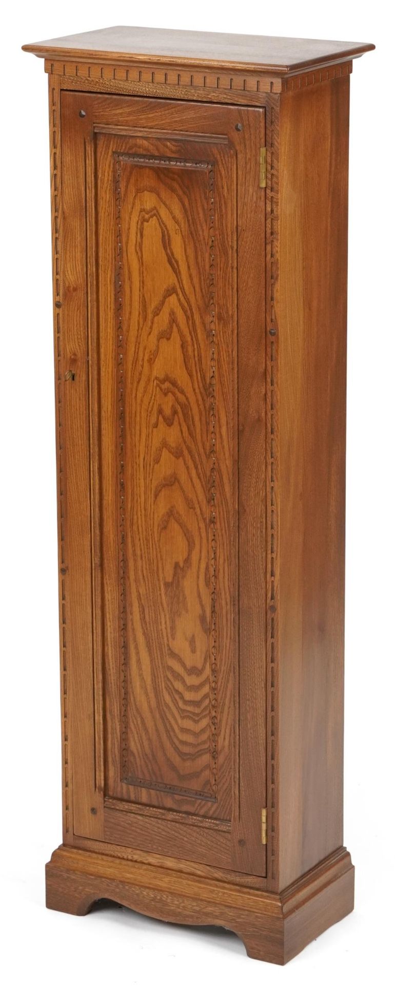 Ercol elm cupboard enclosing three adjustable shelves, 122.5cm H x 40.5cm W x 24cm D