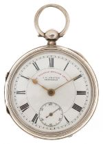 The Express English Lever, Victorian gentlemen's silver key wind open face pocket watch having