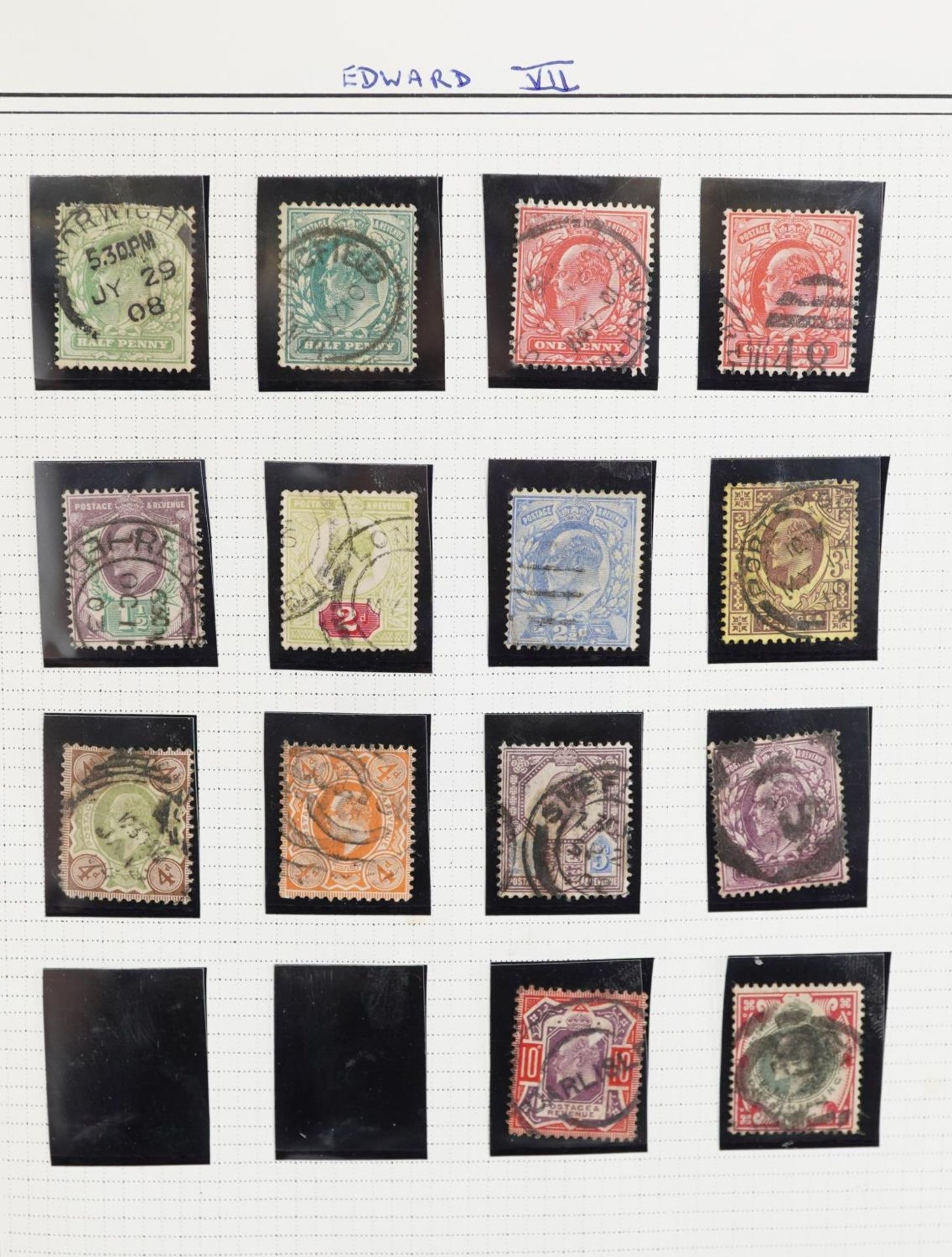 The Facile Philatelic album by Stanley Gibbons housing various Victorian and later stamps - Bild 8 aus 15