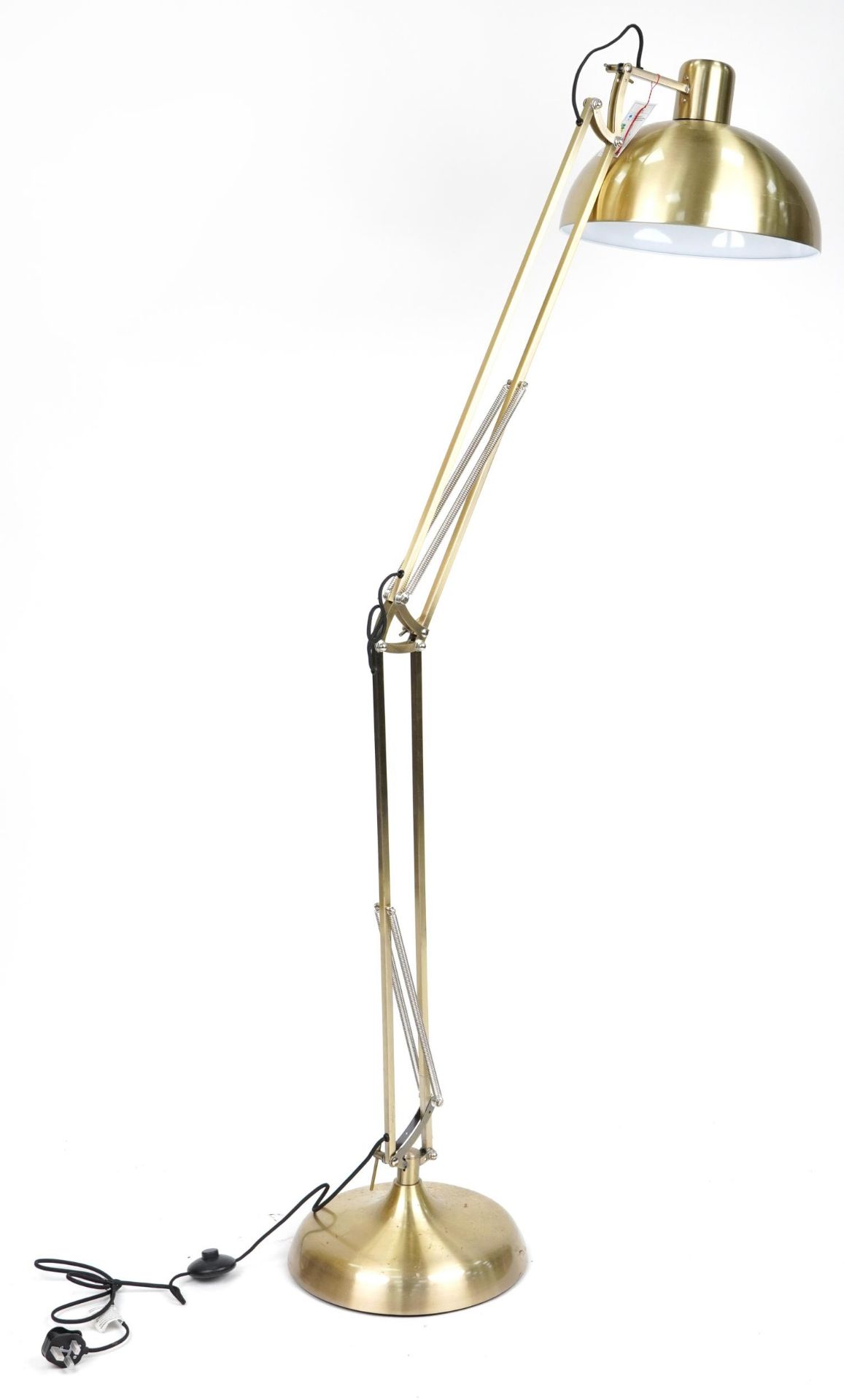 Gilt metal Anglepoise standard lamp, 175cm high - Bild 2 aus 2