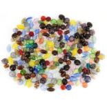 Large collection of Italian colourful swirl glass beads, the largest approximately 2.8cm in length