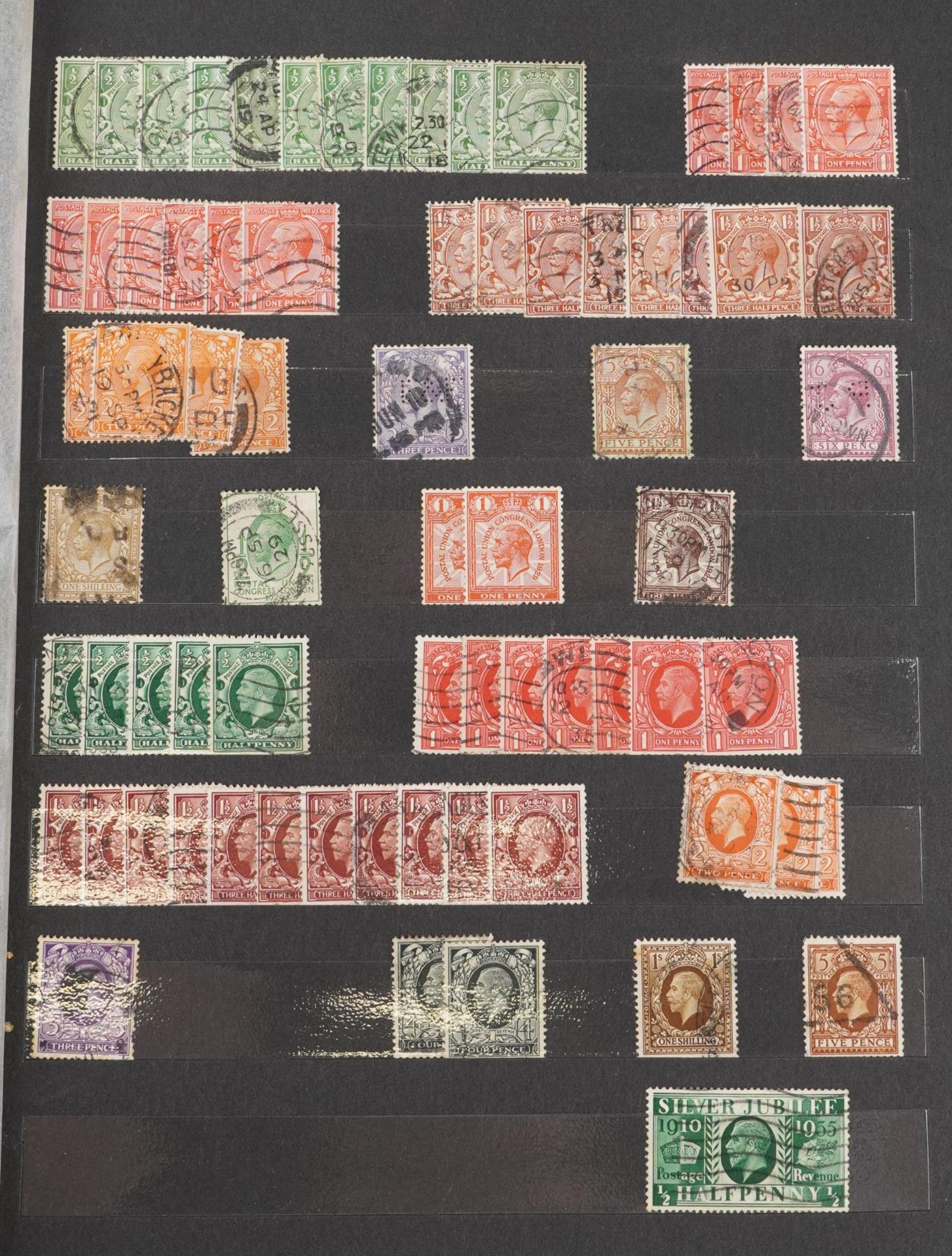Victorian and later British stamps arranged in a stock book including Two Penny Blue, Penny Reds and - Image 5 of 8