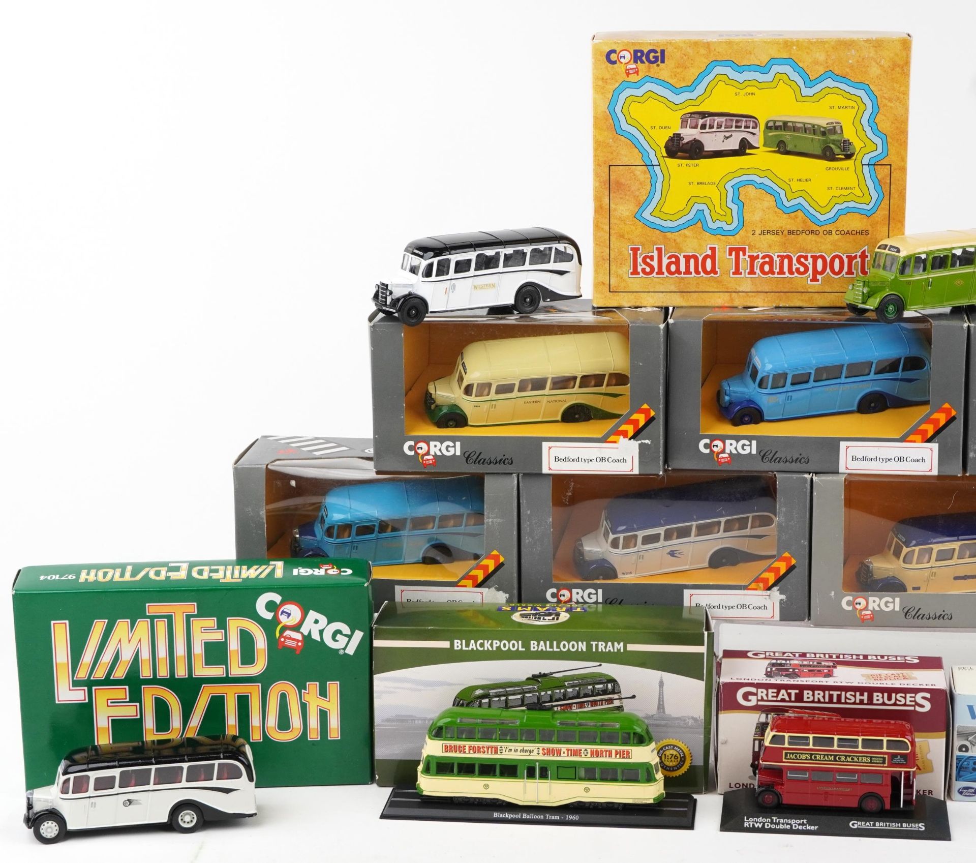 Diecast model predominantly buses and related with boxes including Corgi Classics and Trams of the - Image 2 of 3