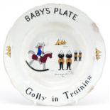 Early 20th century Bisto Golly in Training baby's plate, 20.5cm in diameter