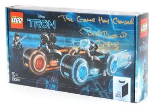 Lego Disney Tron Legacy model kit, signed in ink by the creator, set numbered 21314