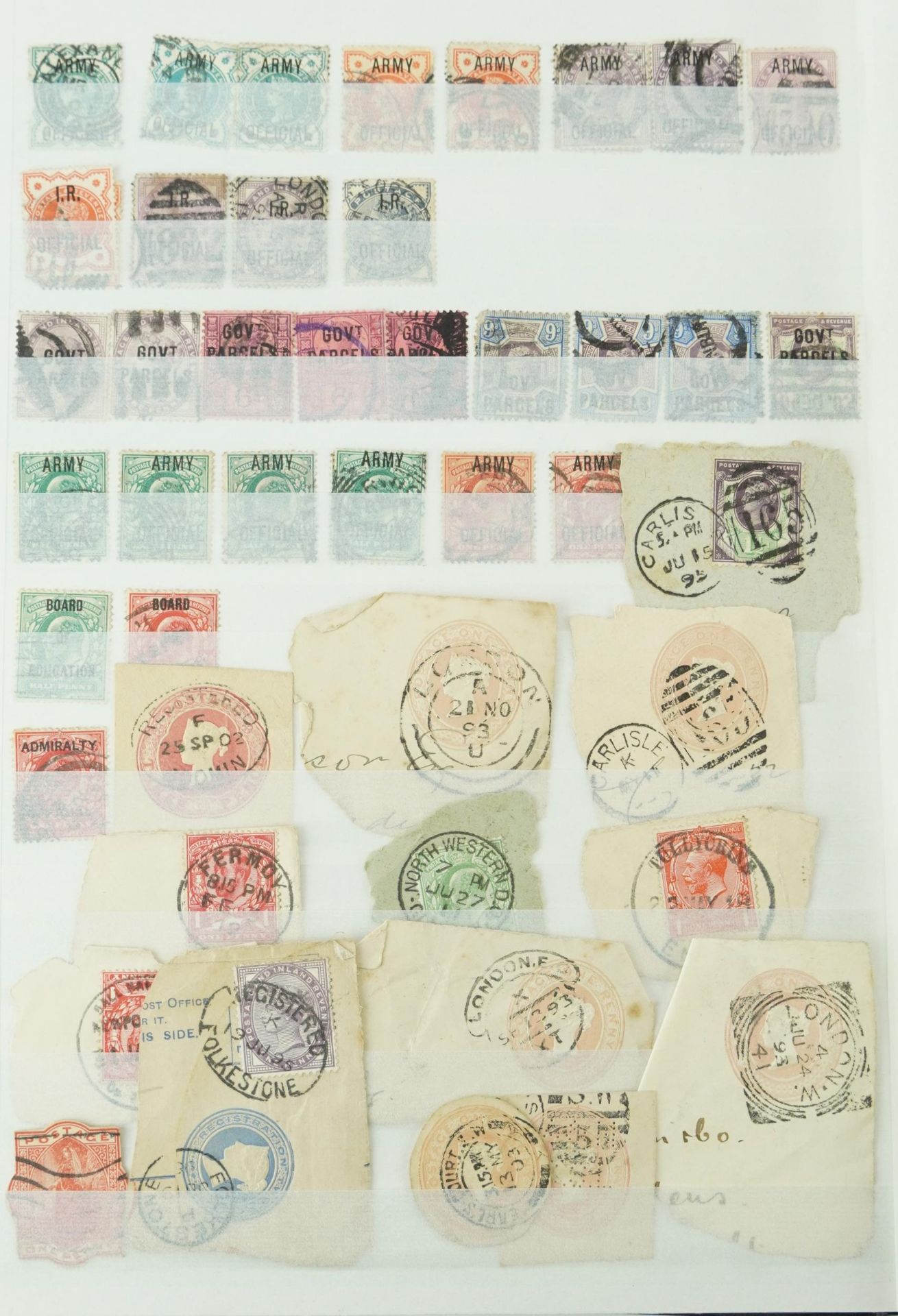 Victorian and later British stamps and postal history arranged in a stock book including Penny Reds, - Bild 8 aus 17