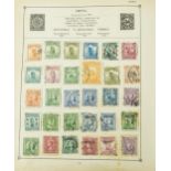 19th century and later British and world stamps arranged in an album including Penny Reds