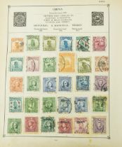 19th century and later British and world stamps arranged in an album including Penny Reds