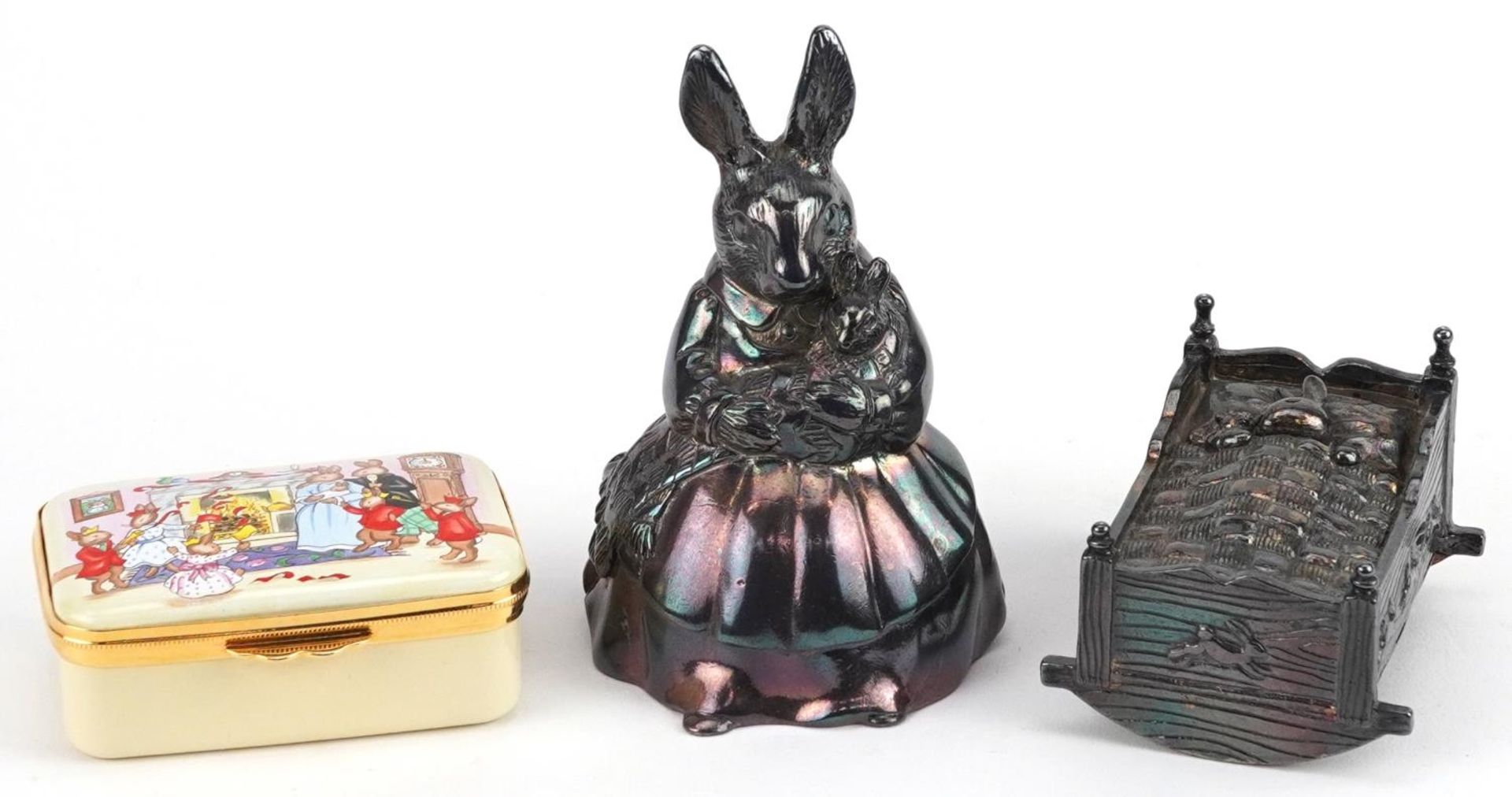 Two Royal Doulton Bunnykins musical boxes and a Royal Doulton enamelled box commemorating the - Image 2 of 5