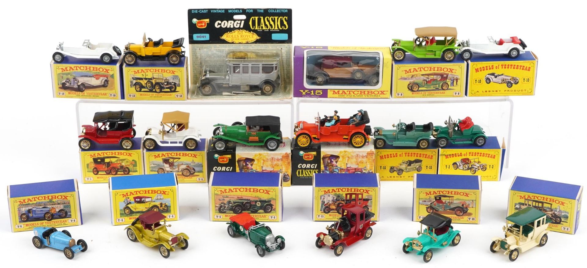 Vintage and later diecast vehicles with boxes comprising Models of Yesteryear, Matchbox and Corgi